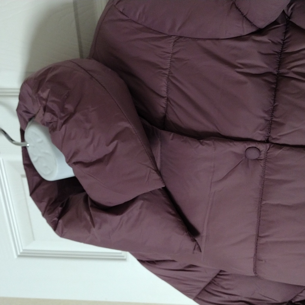 NWT $150 Banana Republic Double Breasted Puffer Jacket With Asymmetrical Collar
